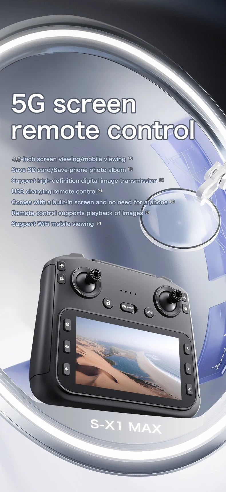 S-X1 Mini Drone 5G| 4K EIS Camera 3-Axis Gimbal | GPS Obstacle Avoidance