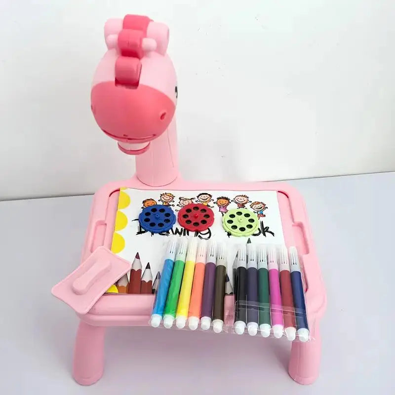 Drawing Projector for Kids, Mini Multi-Functional Writing Board Learning Drawing Educational Toys, Ideal Toy for 3+ Girls & Boys