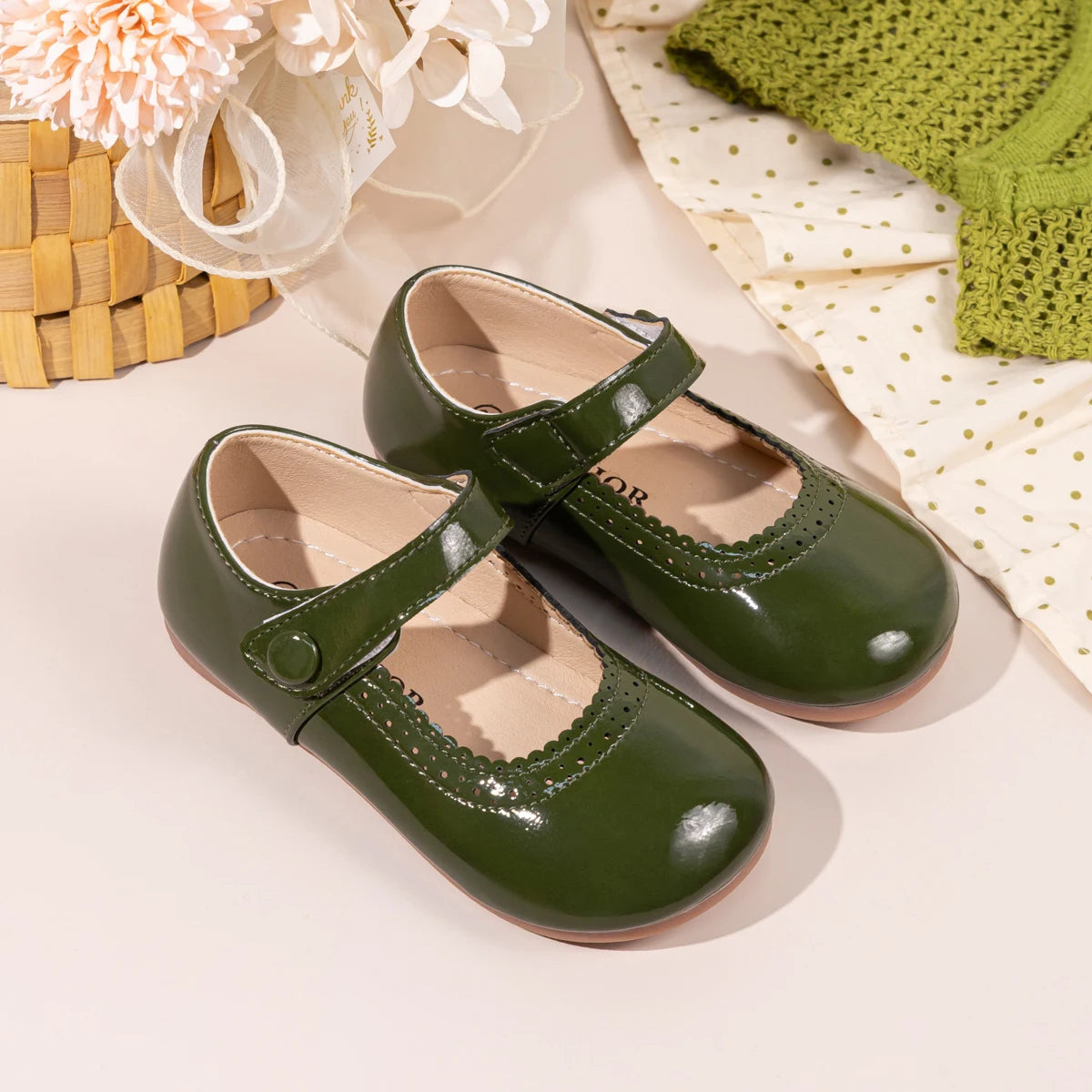 Girls' Leather Shoes 2025 Spring/Autumn New Simple Solid Color Kid's Princess Shoes Lightweight Children's Shoes 21-30