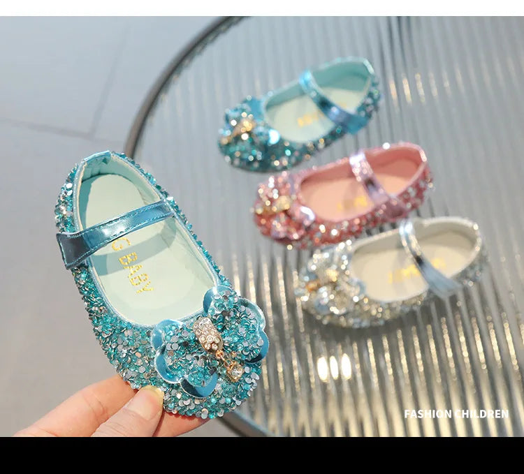 Girls Diamond Princess Shoe2026 Spring Autumn Korean Edition