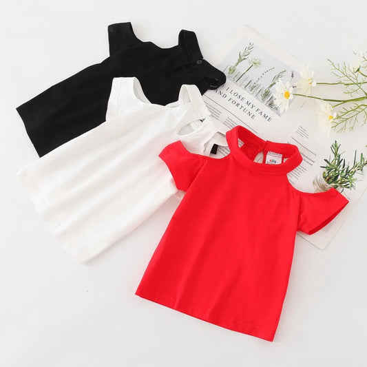 Paula Children's Clothing Beach Red White Cotton Sleeve Baby Kids Girl