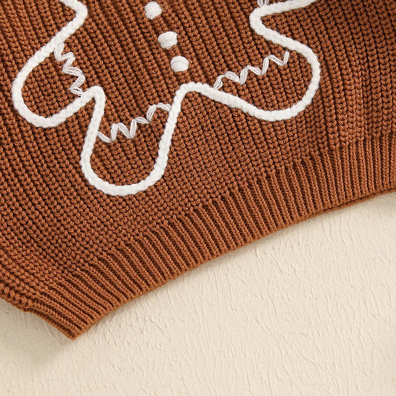 Troy Christmas Clothes Gingerbread Man Sweater - GuGuTon baby store - Baby Fashion - Toddlers Outfits - Babies Outfits - Toddler Clothes - Kids Clothing - Newborn Clothes - Newborn Wear - Kids Wear - Trending Clothes - Trending Outfits - Fall Fashion - Winter Fashion - Girls Clothes - Boys Clothes - Babies Wear - Kids Accessories - KidsWear - Summer Clothes - Summer Fashion - Summer Trend - Falls Sweaters - Tops - Bottom - Jeans - Blouse - Dresses - Newborn Dresses - Toys