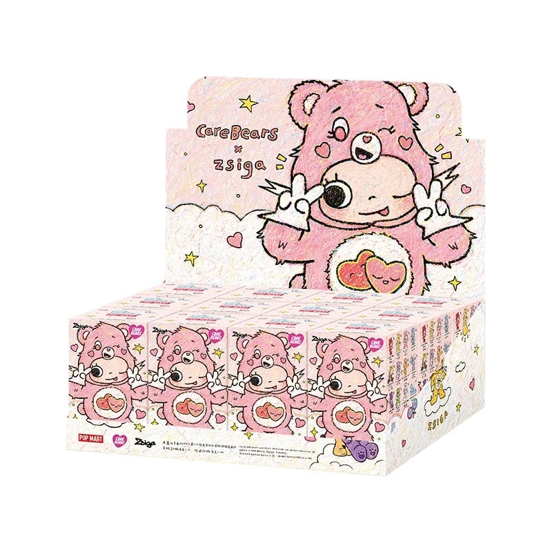 POPMART CareBears x Zsiga Series Blind Box Guess Bags Desktop Decoration Cute Anime Figure Models Gifts Blind Bag Toy Girl Gifts
