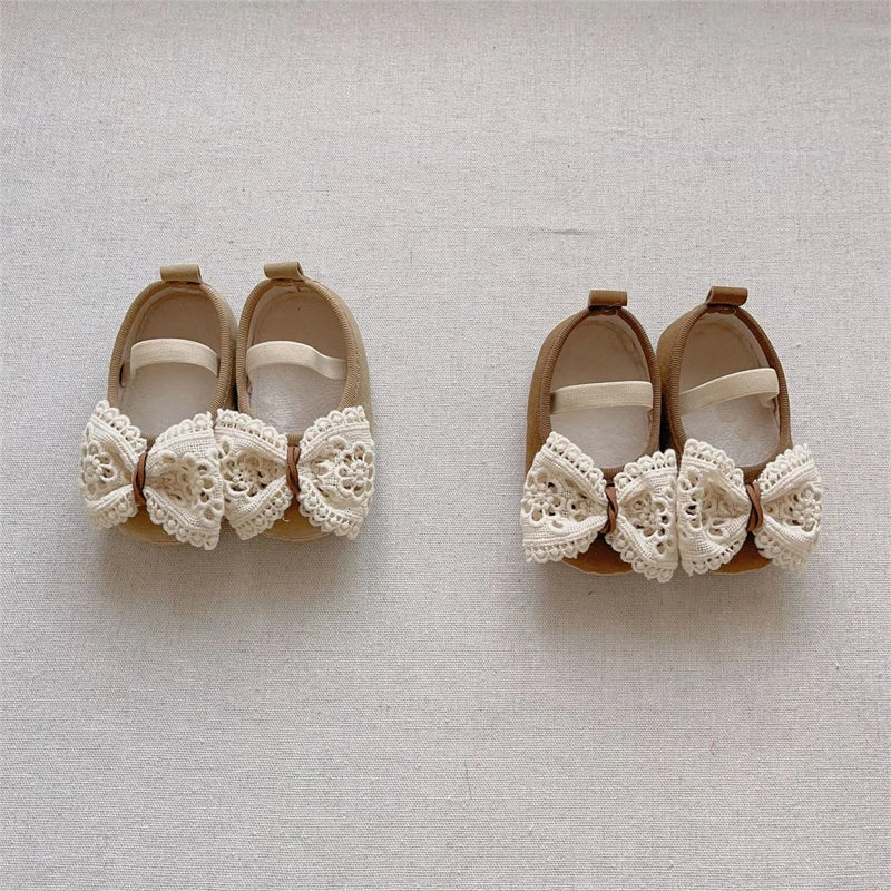 Baby Girls Shoes Autumn Winter Children Lace Bow Princess Shoes