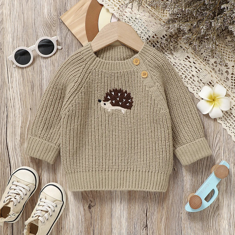 Noah Infant Cute Cartoon Hedgehog Sweater