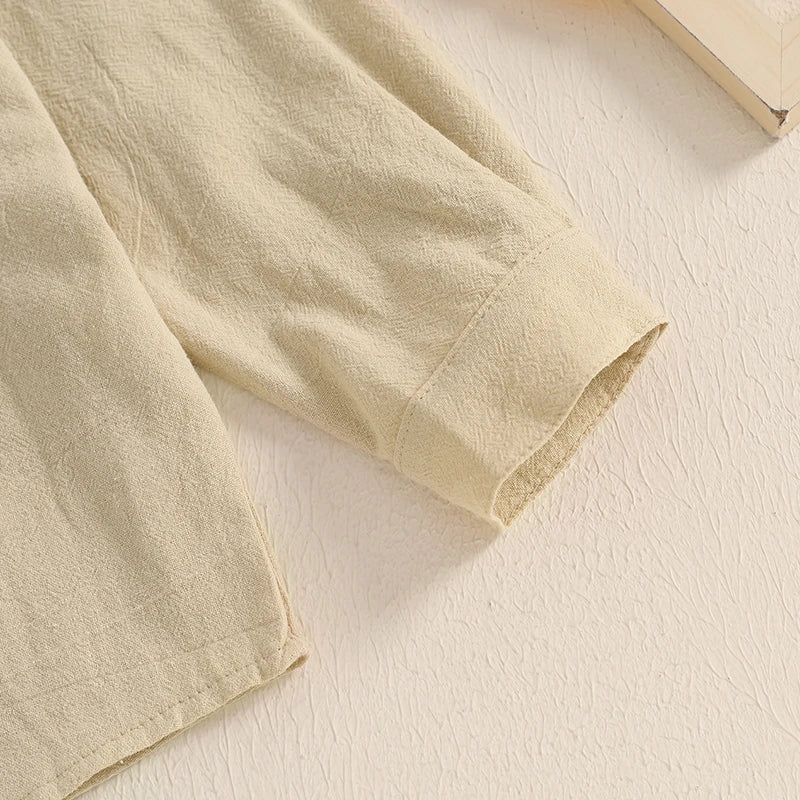 Luis Solid Color Long Sleeve Shirt