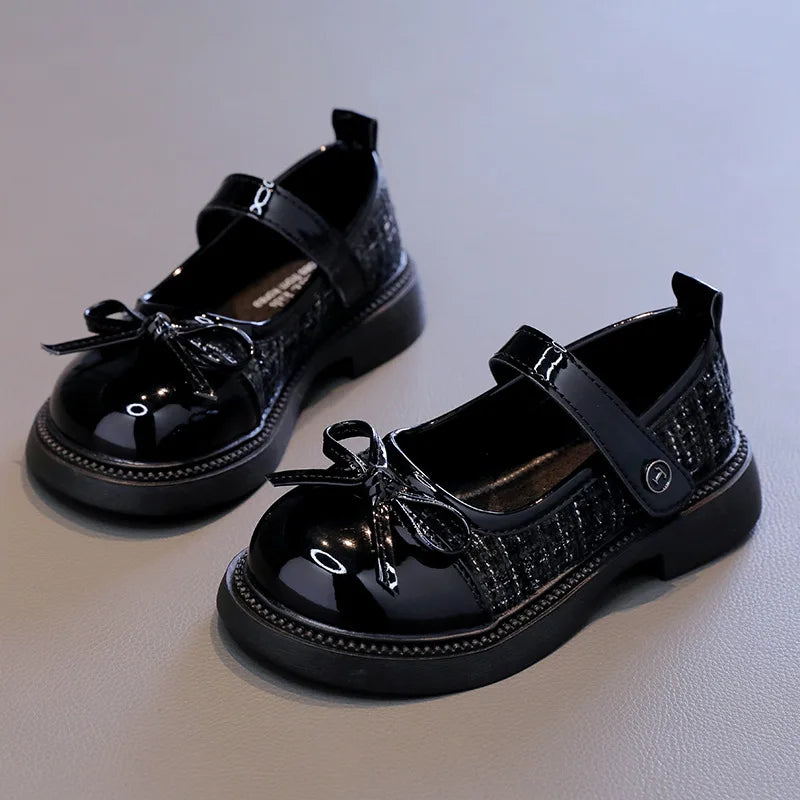 Girls' Spring and Autumn Leather Shoes 2025 Middle aged Children's Baby Soft soled Performance Shoes Children's Princess Shoes