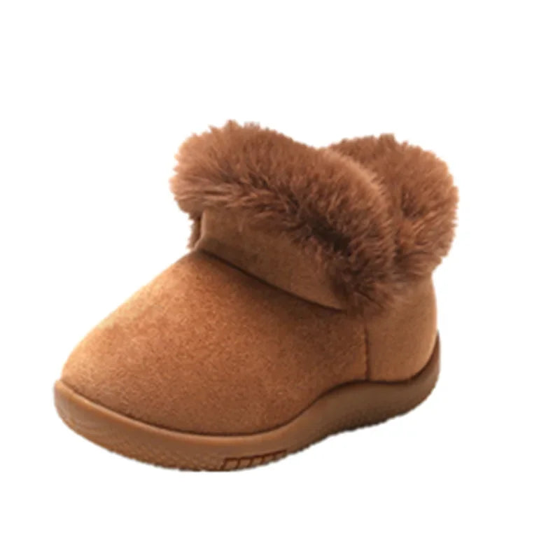 Baby Girl Shoes Snow Boots Kids Cotton Shoes Plush Warm First Walkers Non-slip Infant Boots