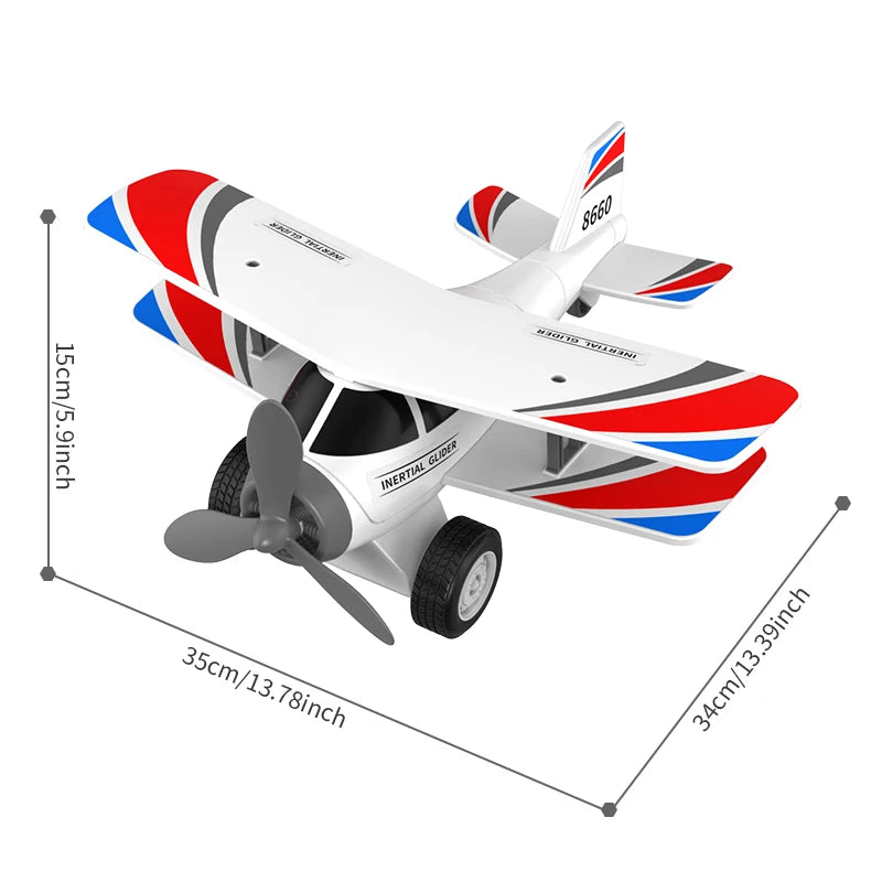 Children's Biplane Toy - Puzzle Simulation Model Gift