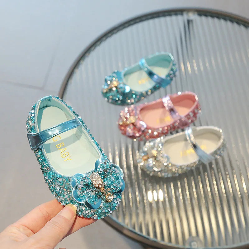 Girls Diamond Princess Shoe2026 Spring Autumn Korean Edition