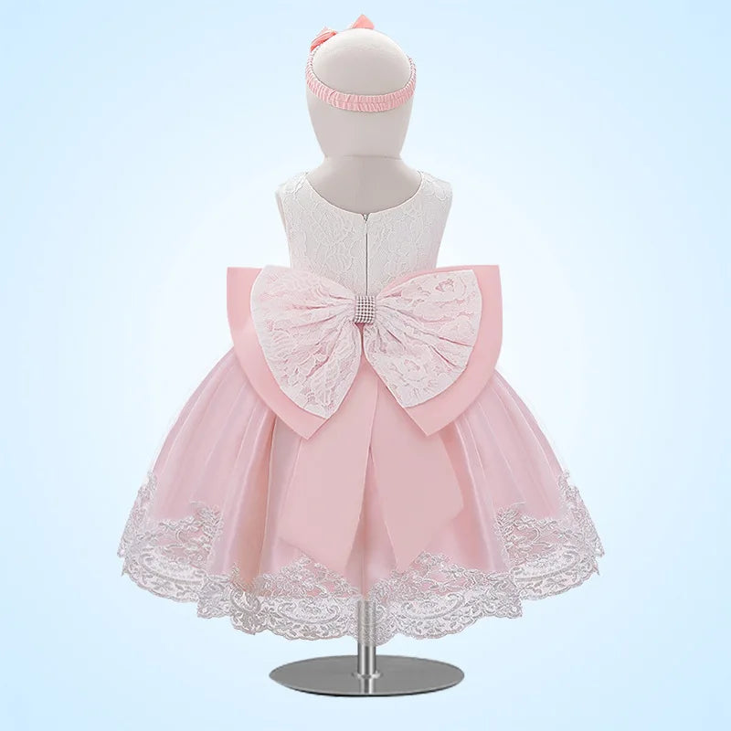 Baby Girl Dress, Little Princess Lace Color-block Baby First Year Old Summer Baby Dress