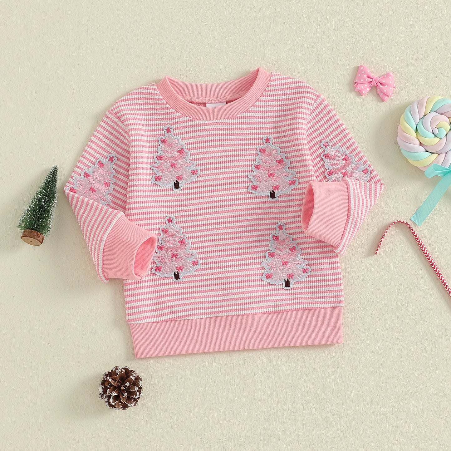 Rita Christmas Crew Neck Long Sleeve Sweatshirt