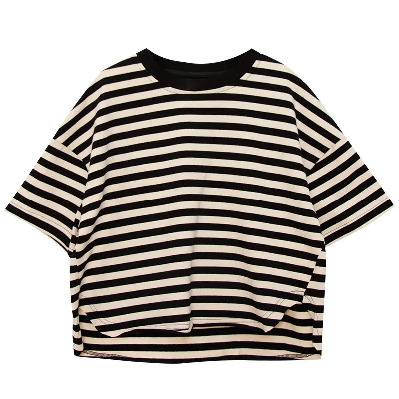 Elias Fashion Striped Loose Tees - GuGuTon baby store - Baby Fashion - Toddlers Outfits - Babies Outfits - Toddler Clothes - Kids Clothing - Newborn Clothes - Newborn Wear - Kids Wear - Trending Clothes - Trending Outfits - Fall Fashion - Winter Fashion - Girls Clothes - Boys Clothes - Babies Wear - Kids Accessories - KidsWear - Summer Clothes - Summer Fashion - Summer Trend - Falls Sweaters - Tops - Bottom - Jeans - Blouse - Dresses - Newborn Dresses - Toys