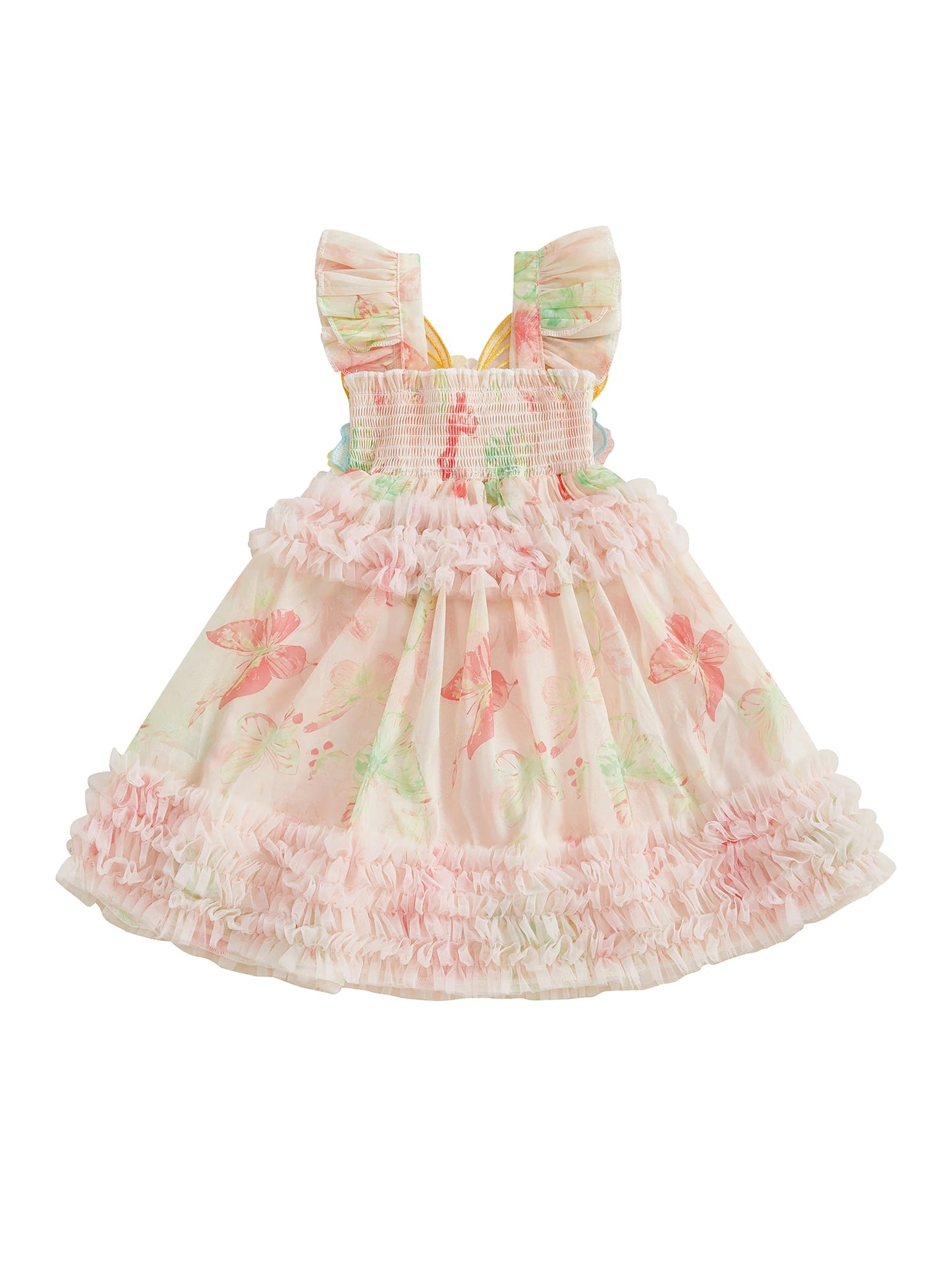 Toddler Girls Butterfly Print Dress for Summer Fashion
