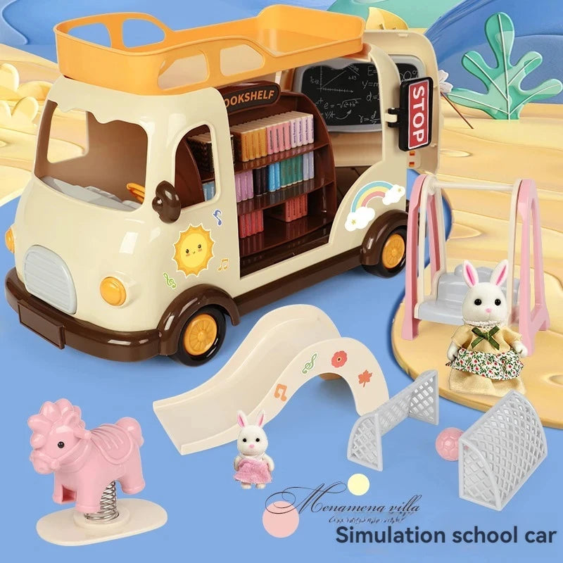 Model decoration girl small toy girl gift miniature landscape decoration amusement park