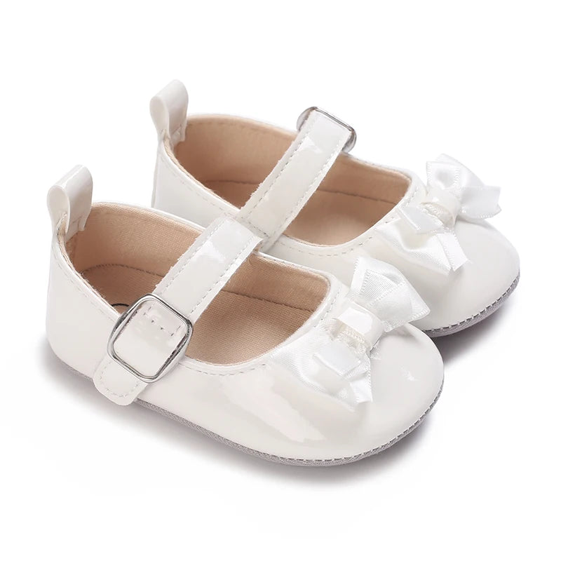 White Shoes for Baby Girl 0-18M Girl Soft Sole Princess Shoes Formal Wedding Birthday Party Toddler