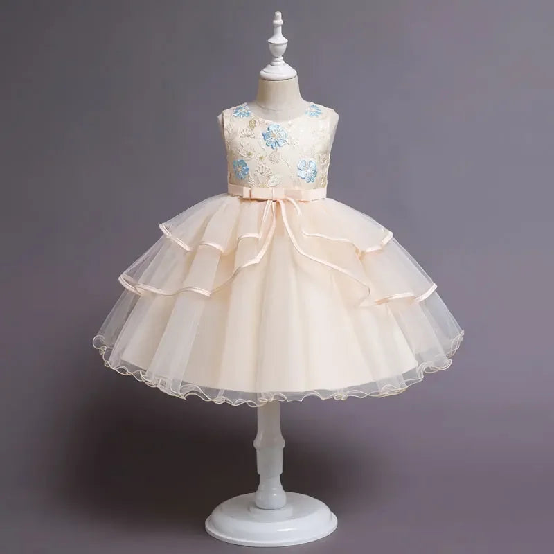 Fashion Prom Flower Girl Dresses Summer Kids Dresses 2-10 Years