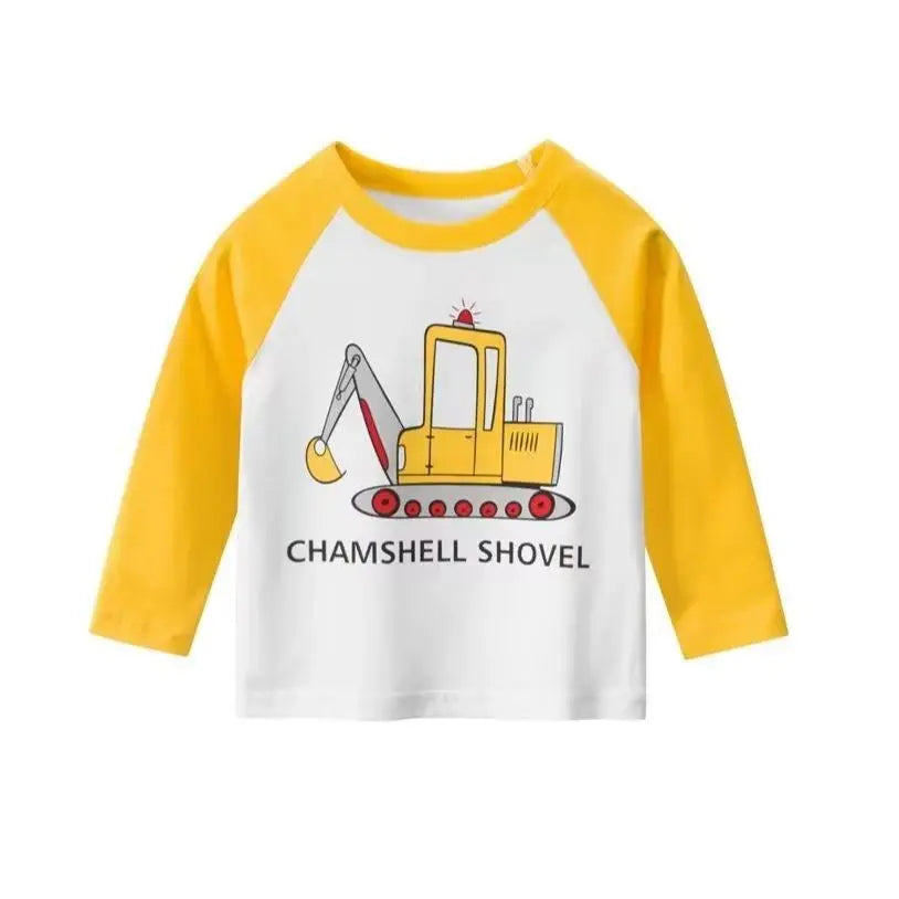 Liam Round Neck Cartoon Boy Long sleeved T-shirt - GuGuTon baby store - Baby Fashion - Toddlers Outfits - Babies Outfits - Toddler Clothes - Kids Clothing - Newborn Clothes - Newborn Wear - Kids Wear - Trending Clothes - Trending Outfits - Fall Fashion - Winter Fashion - Girls Clothes - Boys Clothes - Babies Wear - Kids Accessories - KidsWear - Summer Clothes - Summer Fashion - Summer Trend - Falls Sweaters - Tops - Bottom - Jeans - Blouse - Dresses - Newborn Dresses - Toys