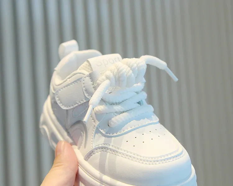 Children's Shoe for Girl New Solid White Sports Shoes for Boy Causal Fashion Versatile Kids School Running Sneakers Non-slip