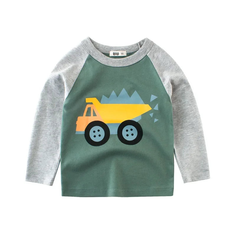 Zahir Cartoon Car Boy's Clothes Long Sleeve Top - GuGuTon baby store - Baby Fashion - Toddlers Outfits - Babies Outfits - Toddler Clothes - Kids Clothing - Newborn Clothes - Newborn Wear - Kids Wear - Trending Clothes - Trending Outfits - Fall Fashion - Winter Fashion - Girls Clothes - Boys Clothes - Babies Wear - Kids Accessories - KidsWear - Summer Clothes - Summer Fashion - Summer Trend - Falls Sweaters - Tops - Bottom - Jeans - Blouse - Dresses - Newborn Dresses - Toys
