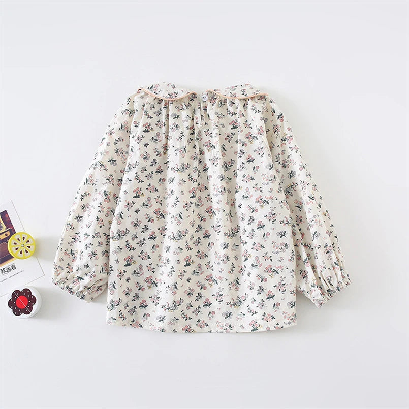 Olivia Long Sleeve Petal Collar Toddler Tops