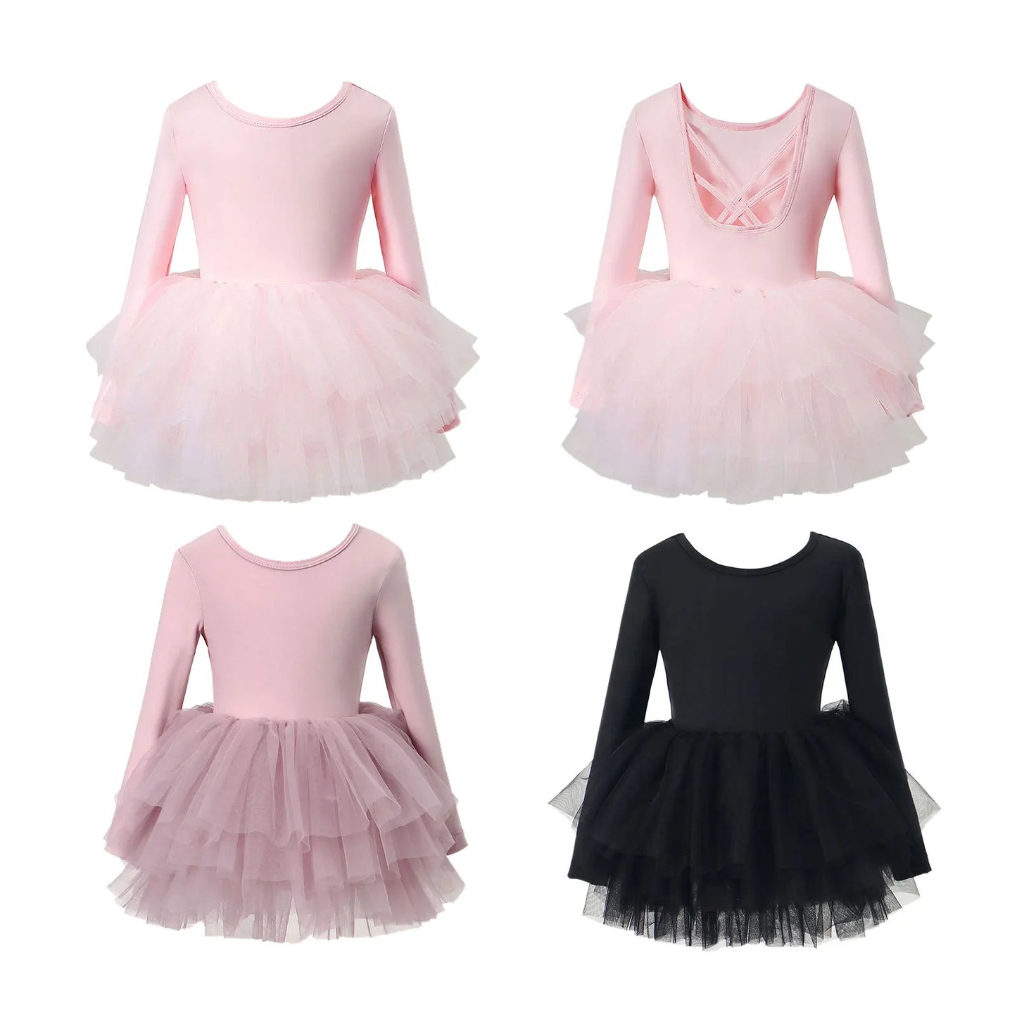 Baby Girl Princess Tutu Dress Long Sleeves Ballet Dress