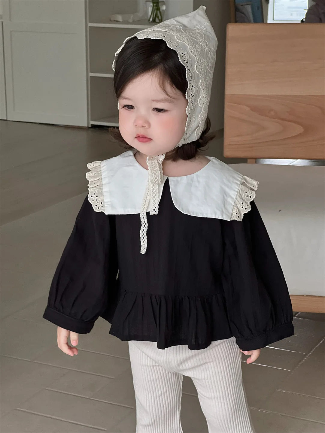 Xiomara Sweet Lace Lapel Blouse Tops