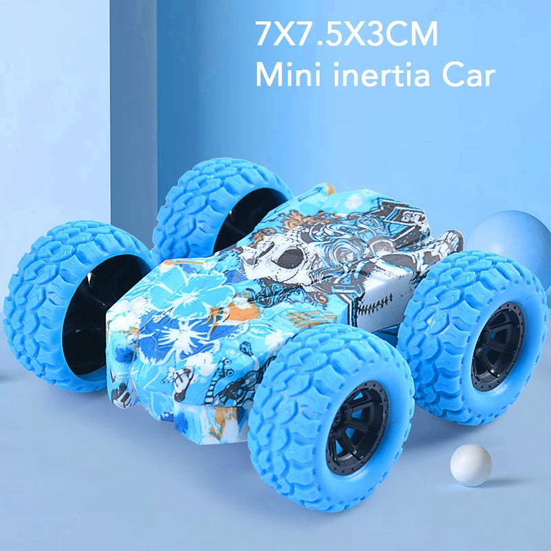 Mini Inertia Car Toys For Children Collision Automatic Turnover Double-Sided Running Car Toy