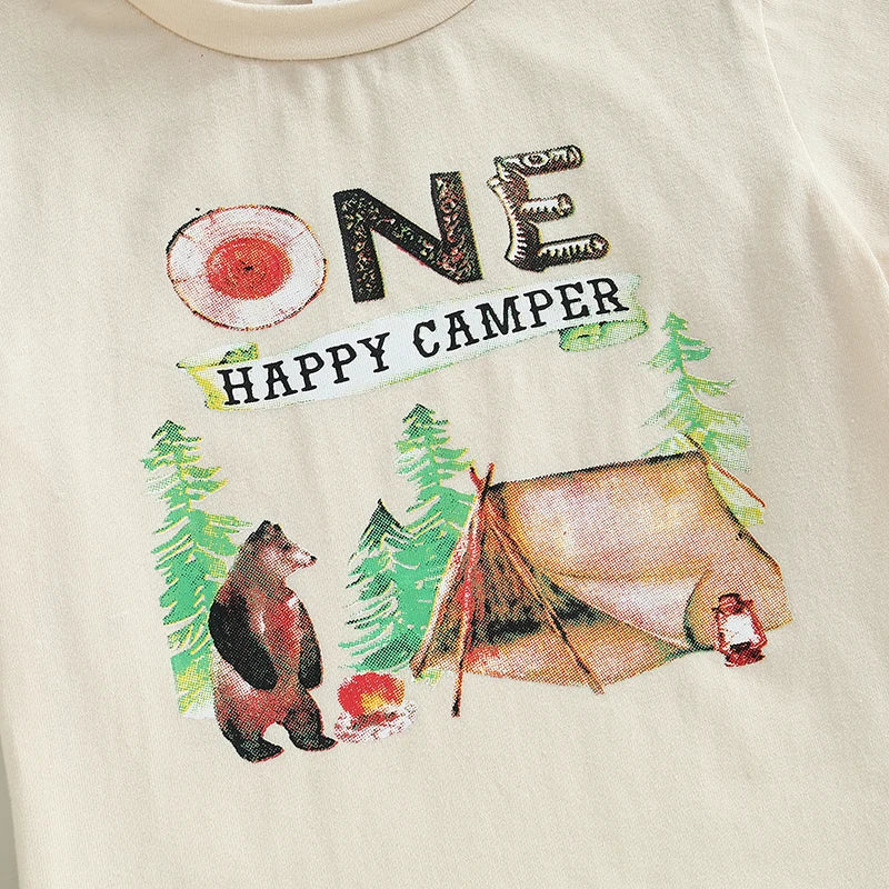 Amalia Cute Cartoon Short Sleeve Round Neck Tops