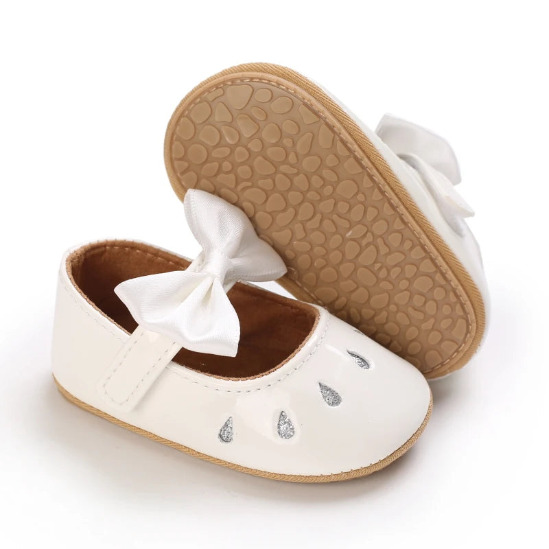 White Shoes for Baby Girl 0-18M Girl Soft Sole Princess Shoes Formal Wedding Birthday Party Toddler
