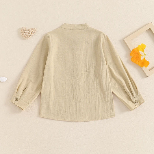 Luis Solid Color Long Sleeve Shirt
