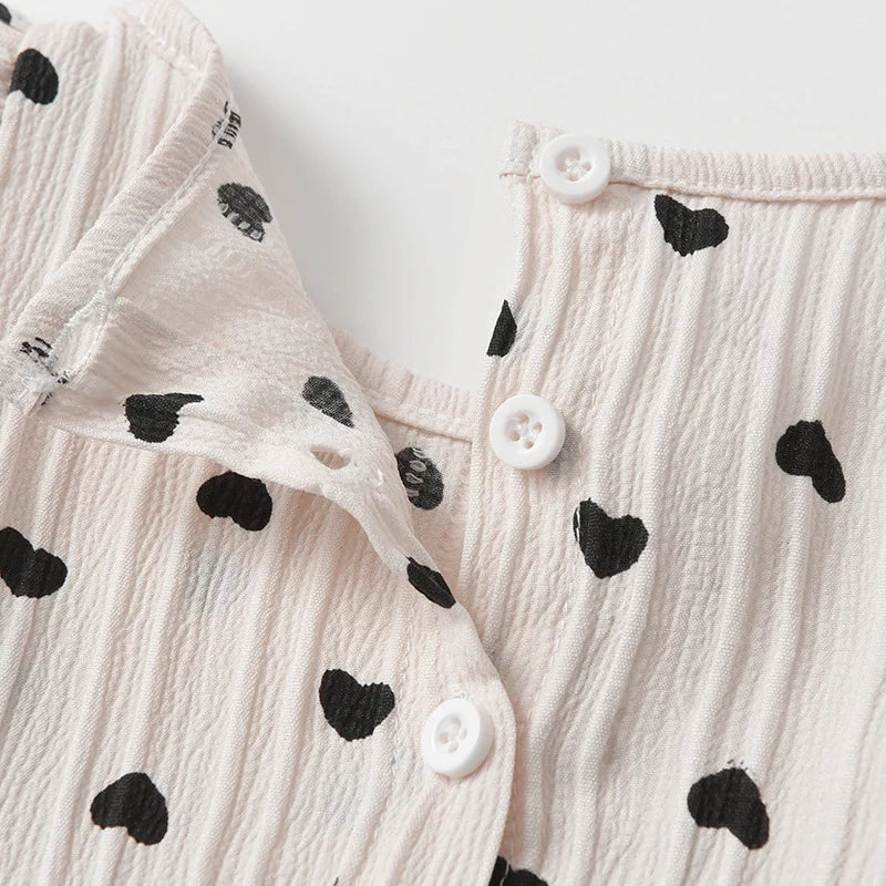 Polka Dot Ruffle Romper Set