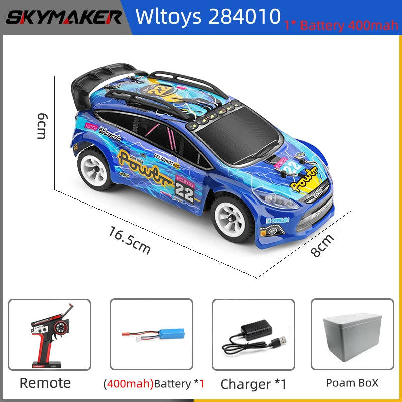 WLtoys 1/28 rc car 284010 284161 4WD Drive Off-Road 2.4G 30KM/H High Speed Alloy Car 1:28 Rally Racing  Car Toys for Kids Gift