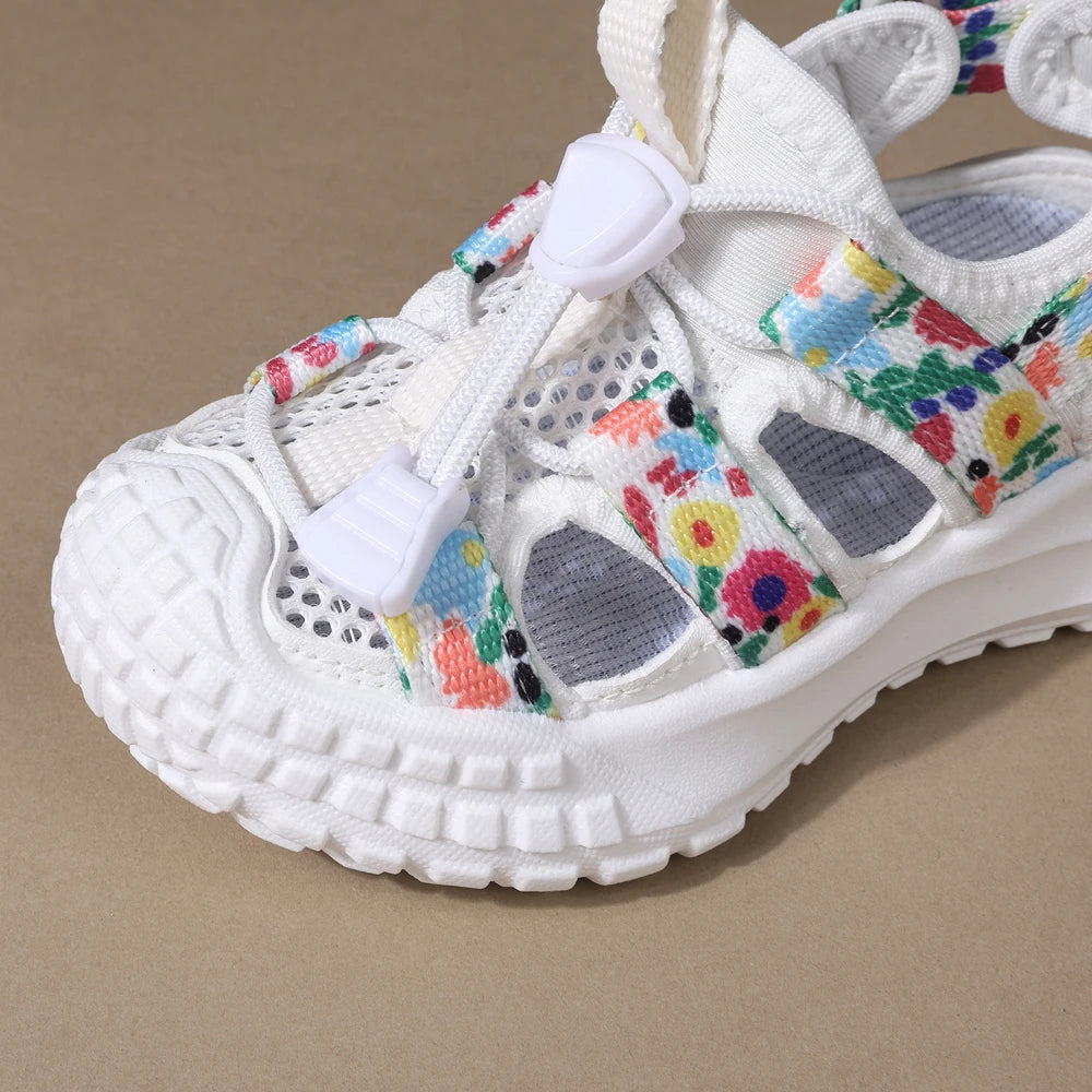 2025 New Summer Children Sandals For Girls Mesh Breathable Kids Sport Shoes Soft Sole Toddler Girls Beach Sandals EU 21-30