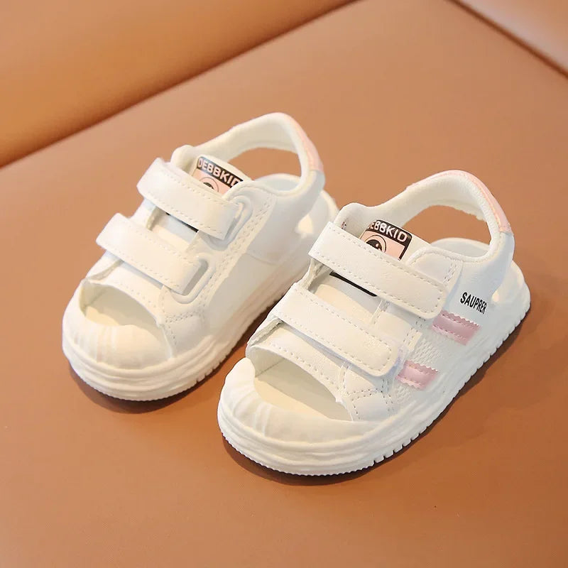Summer Toddler Sandals Baby Girl Shoes White Color Soft Sole Breathable Boys
