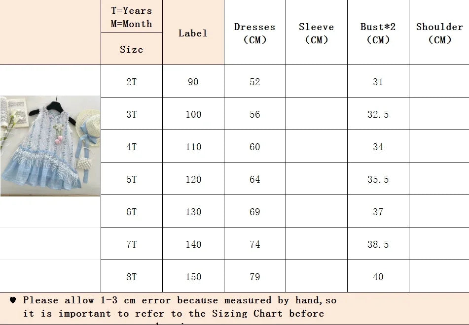 Girls Casual Dresses Enchanted Lace Sundress - Princess Vacation Gown for Girls