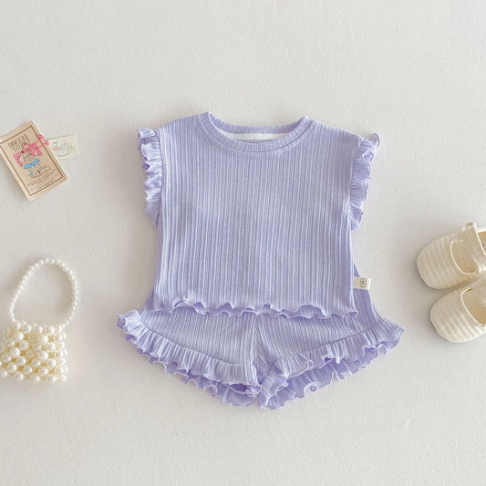 Candy Frill Shorts Set
