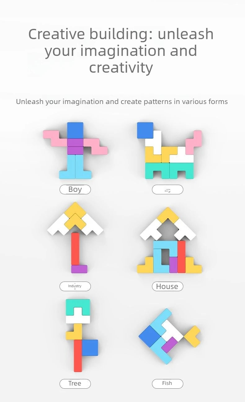 Tetris Building Blocks Children's Toys, 3d Jigsaw Puzzle Parent-child Games 3 To 6 Years Old