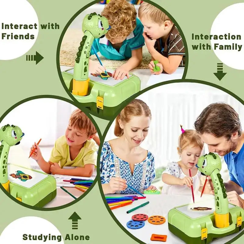 Drawing Projector for Kids, Mini Multi-Functional Writing Board Learning Drawing Educational Toys, Ideal Toy for 3+ Girls & Boys