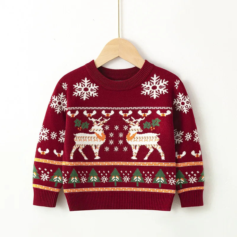 Francisco Christmas Print Boys Sweater