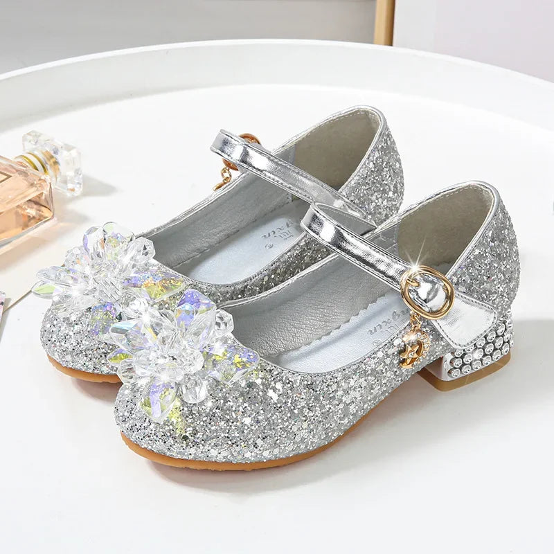 Flower Children's Shoes Beach Princess Girl Shoes For Kids Glitter Wedding Party Shoes