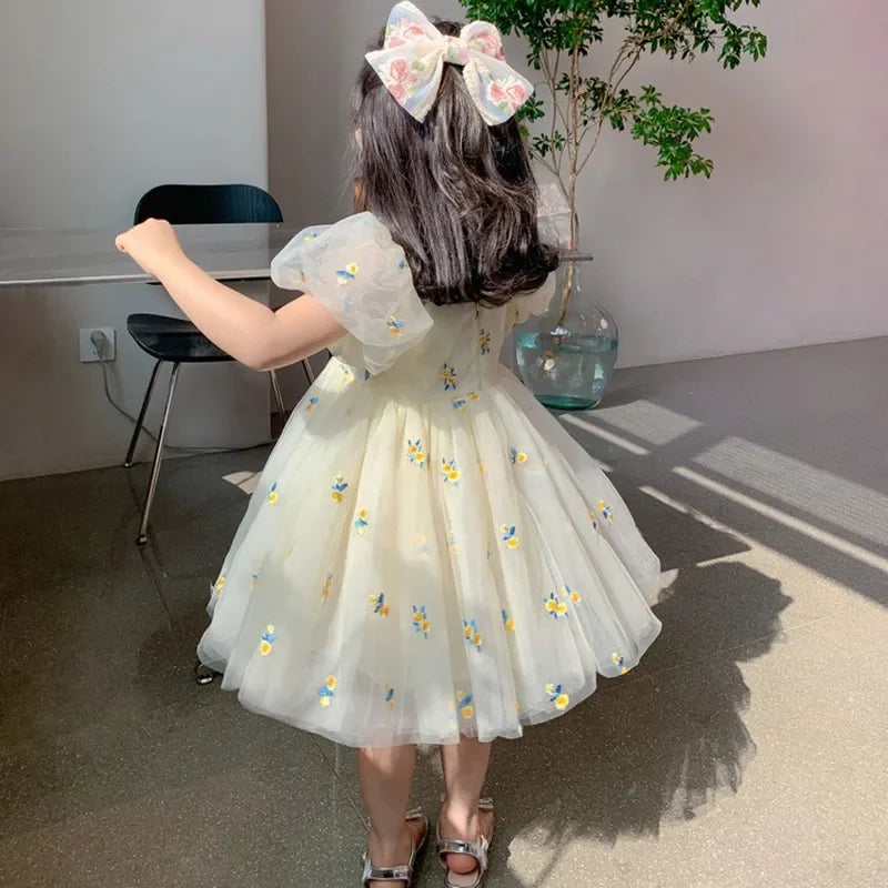 Nia Girls Summer Dress Floral for Birthday Parties and Weddings