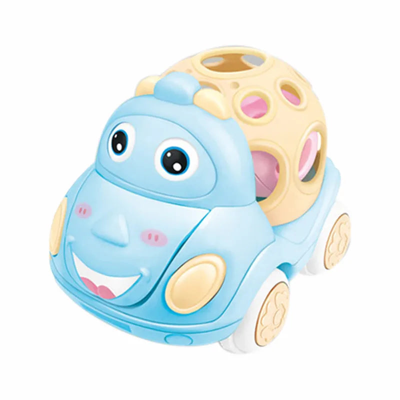Baby Car Toys for 6 12 Months Friction Car Infant Soft Rubber Inertial Push and Go