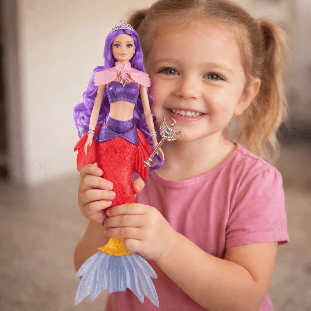 Cute Soft Light Light Music Mermaid 32cm Gentle Music Playhouse Toy Cartoon Children Gift Children Play