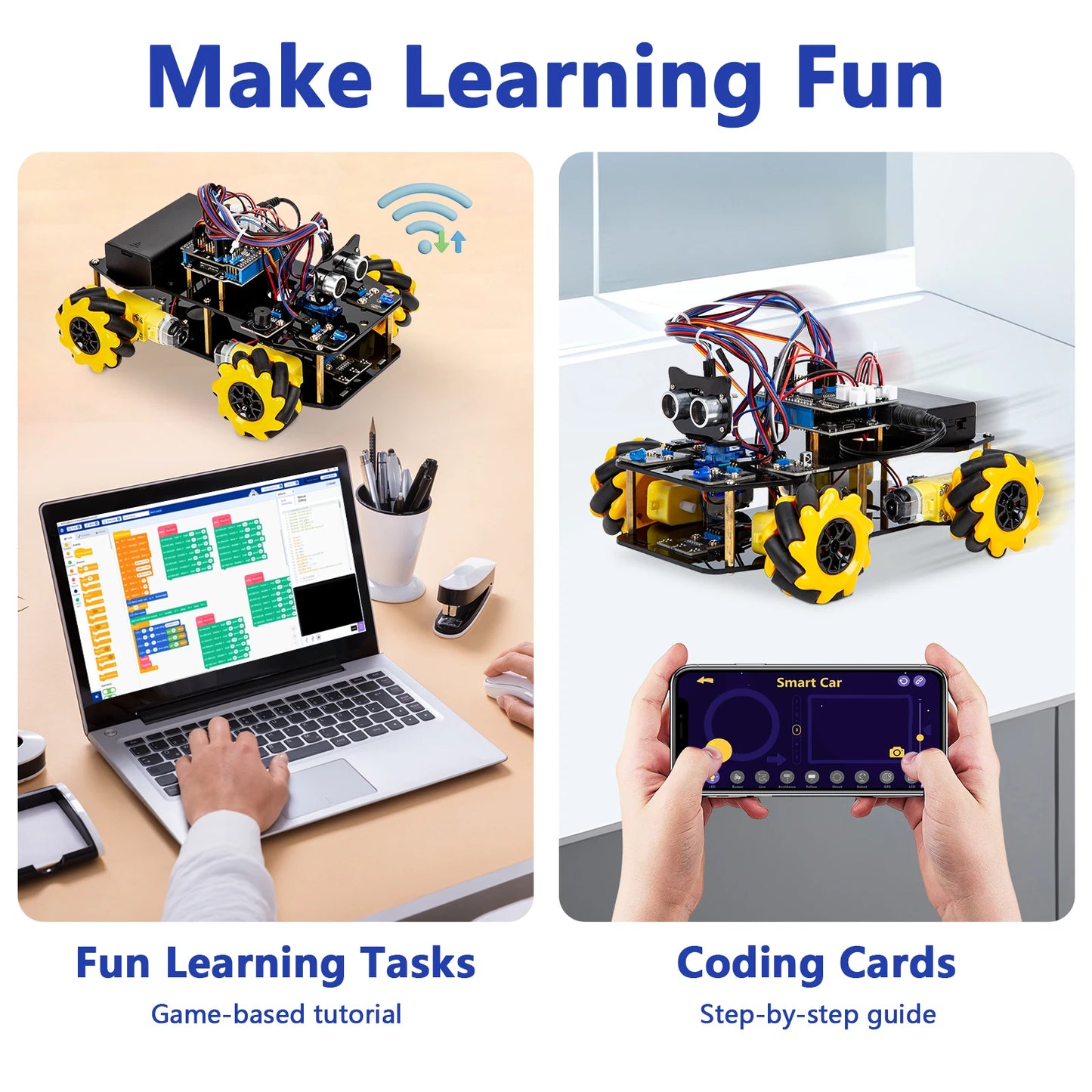ACEBOTT Robot Car Starter Kit with ESP32 for Arduino Projects