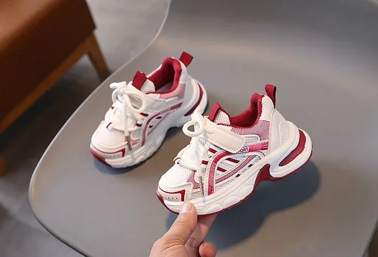 New Kids Sneakers for Girls School Causal Sports Shoes for Boy Spring Autumn Versatile Children Tennis Shoes Mesh Breathable