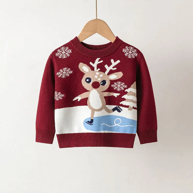 Estevan Christmas Warm Bottom Pullover Sweater