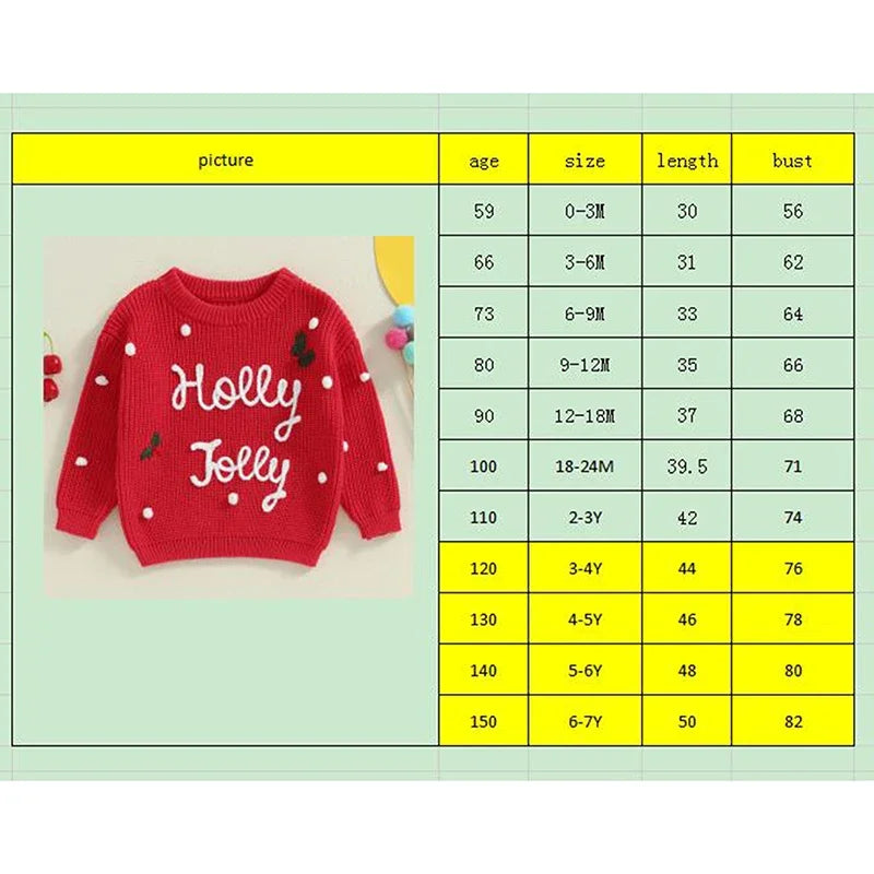 Martin Letter Embroidery Knit Pullover Sweater