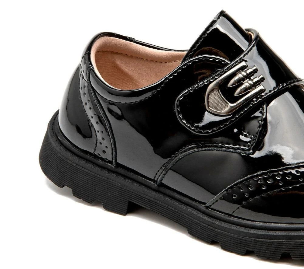 Boys Leather School Shoes British Style Black Soft Sole Kids Formal Casual Performance Footwear Big Kids New Autumn Spring