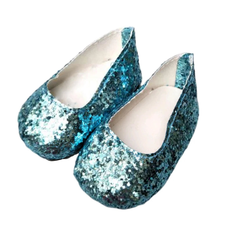 Baby Doll Shoes for 43cm Born Baby Doll Single Shoes Fits for 18" Girl Doll Sequin Shoes Accessories